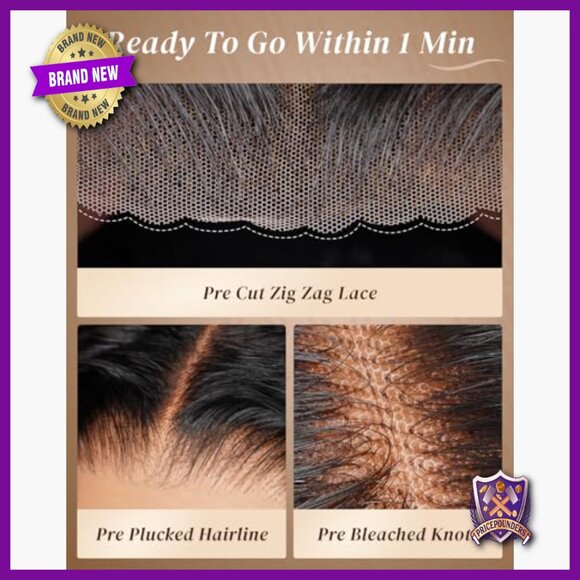 Glueless Human Hair Bob Wig 210% Density Pre-Cut Lace Front 12 Inch main image 6